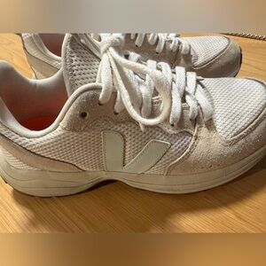 Veja White and Cream Sneakers